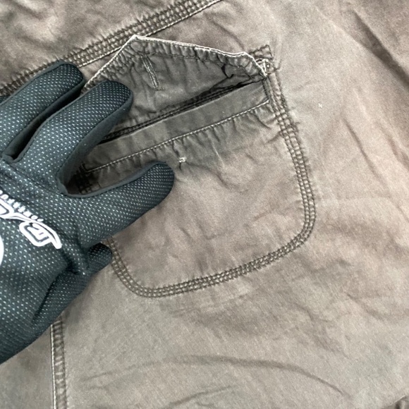 Encore Shorts Womens 14 Petites Dark Brown Cargo High Rise Button Zip Closure - Picture 11 of 12